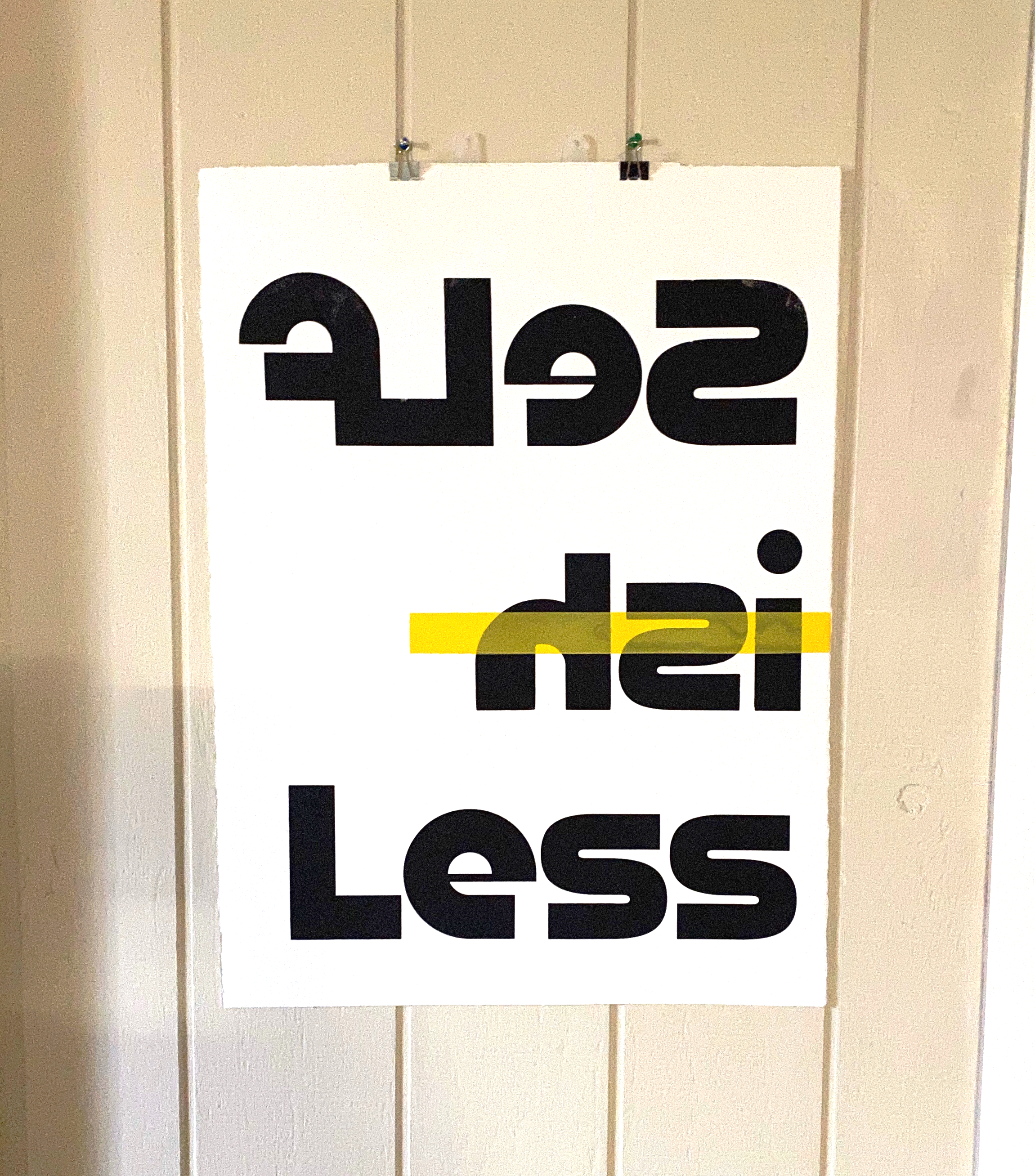 Selfishless screen print